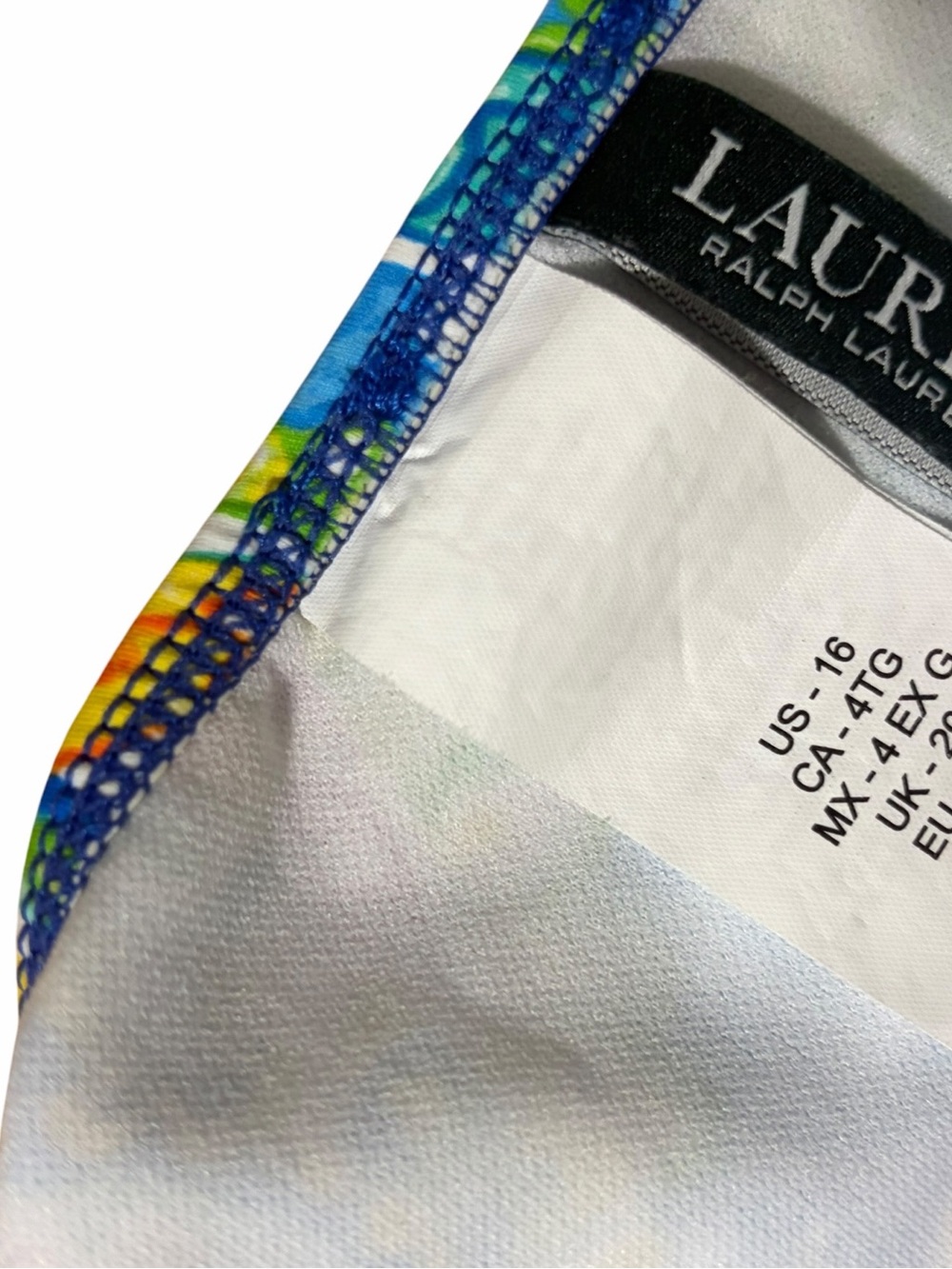 Lauren Ralph Lauren Carnivale Paisley Hipster Swim Bottom Size 16 - Picture 6 of 7